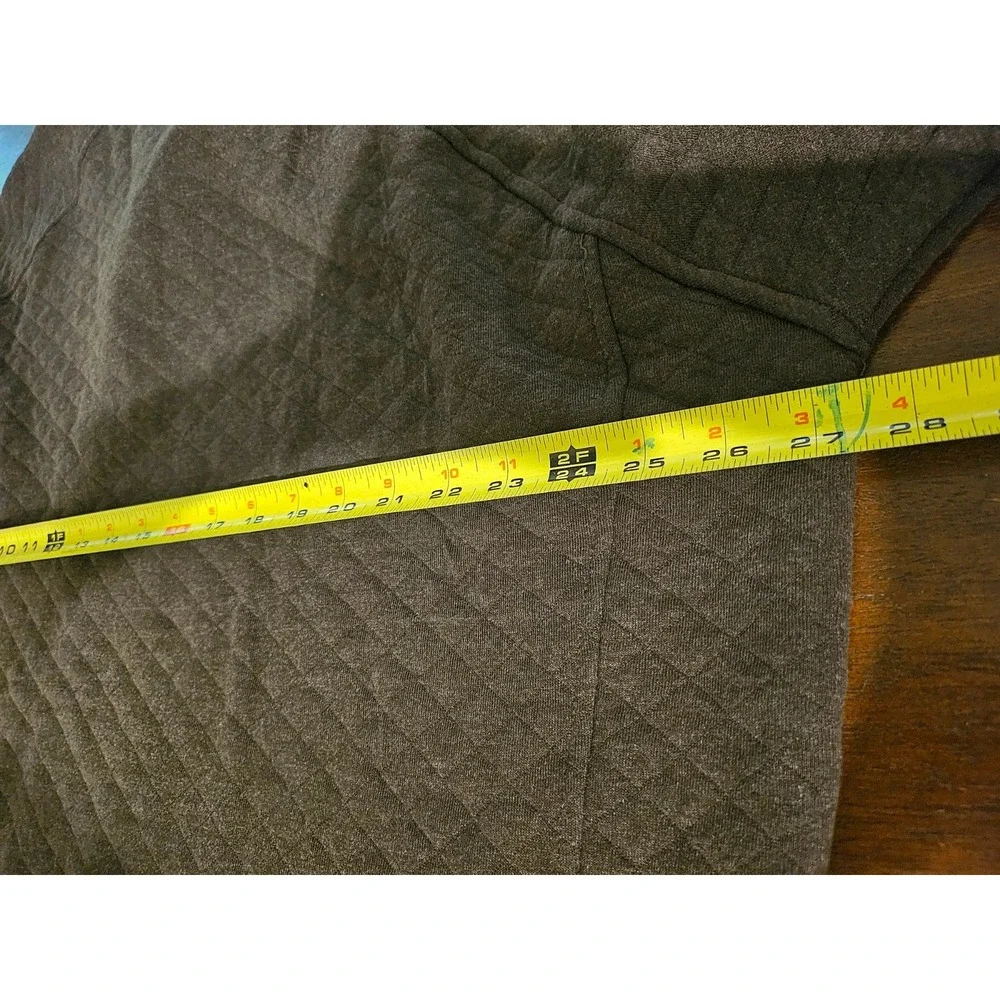 Eddie Bauer Men's Quilted Quarter Snap Brown Polo Kangaroo Pocket‎ Size XXL New